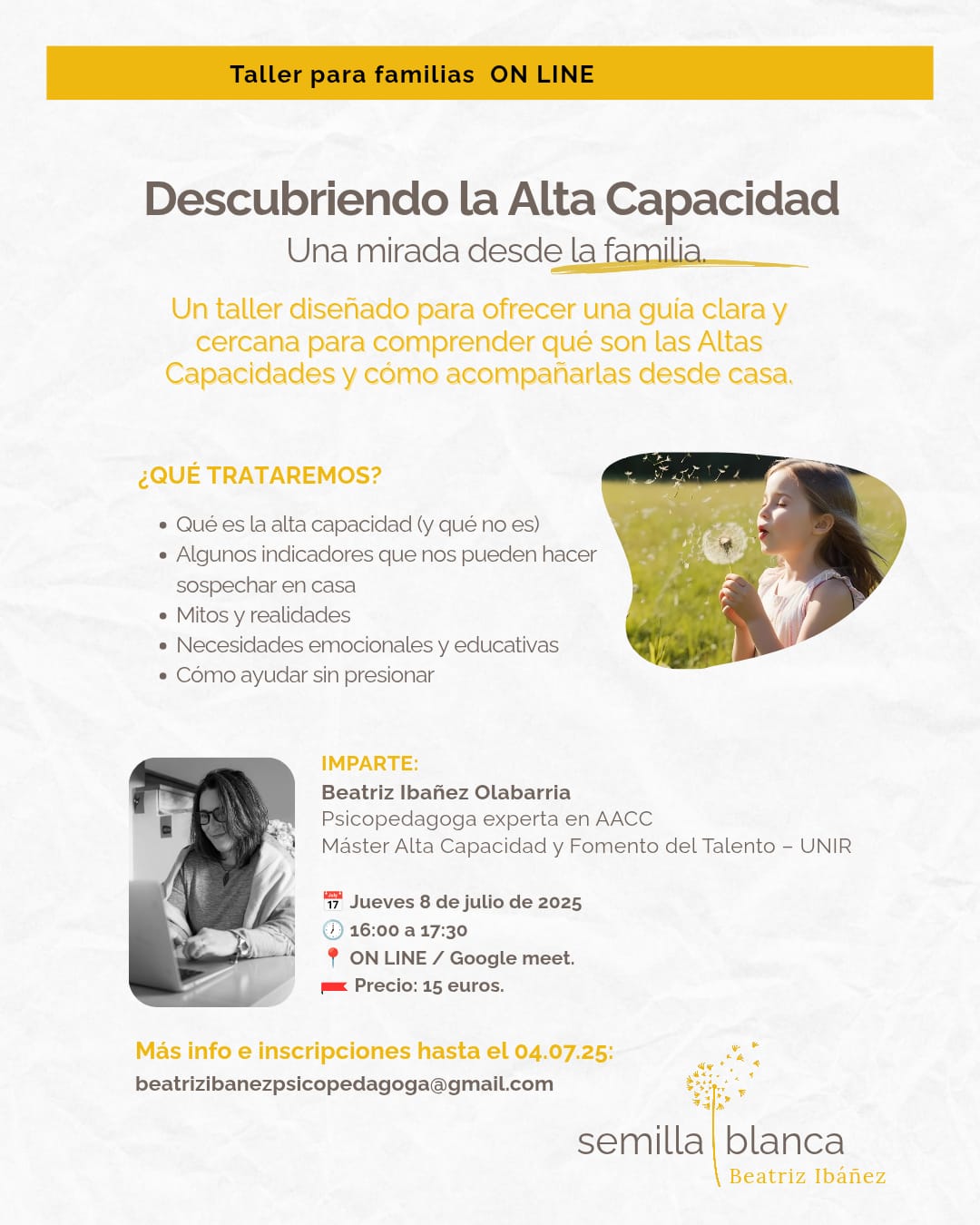 Taller descubriendo la Alta Capacidad